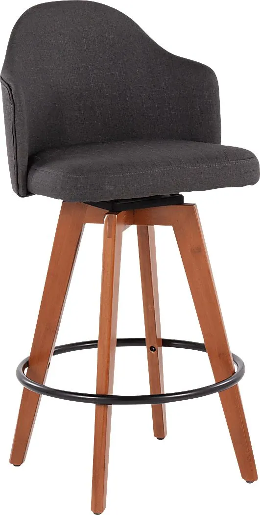 Aleiah Charcoal Counter Height Stool, Set of 2