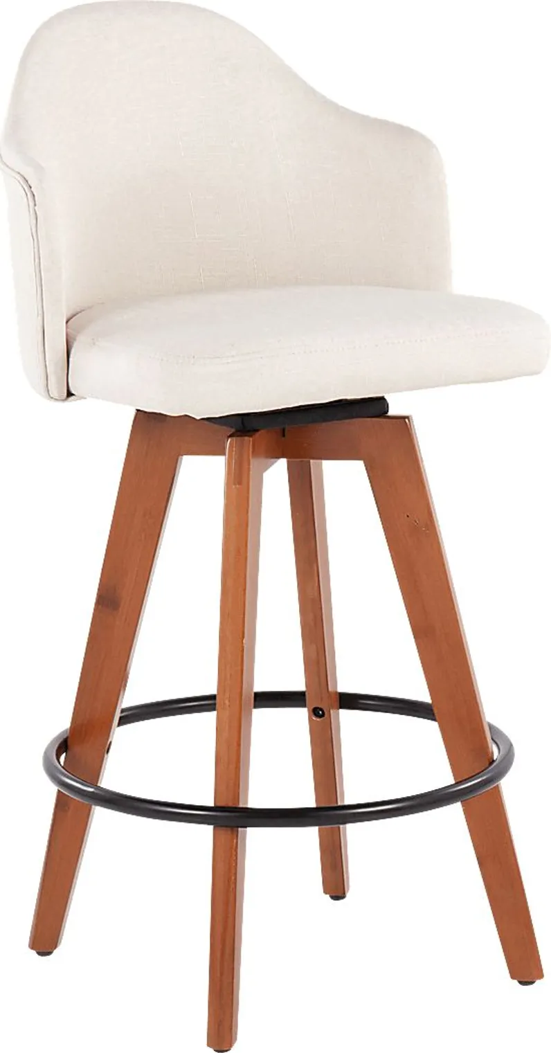 Aleiah Cream Counter Height Stool, Set of 2