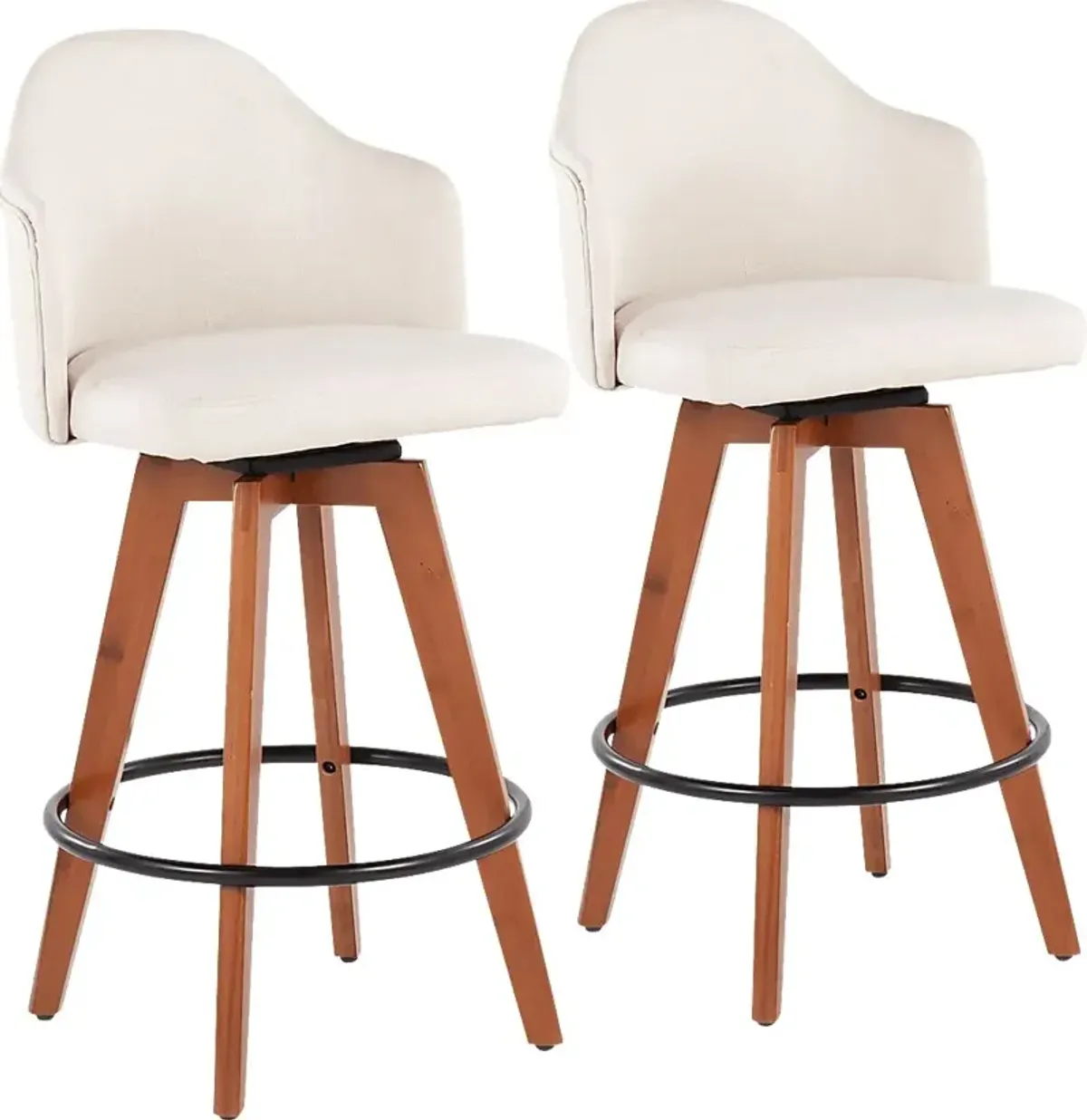 Aleiah Cream Counter Height Stool, Set of 2