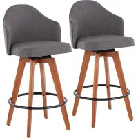 Aleiah Gray Counter Height Stool, Set of 2