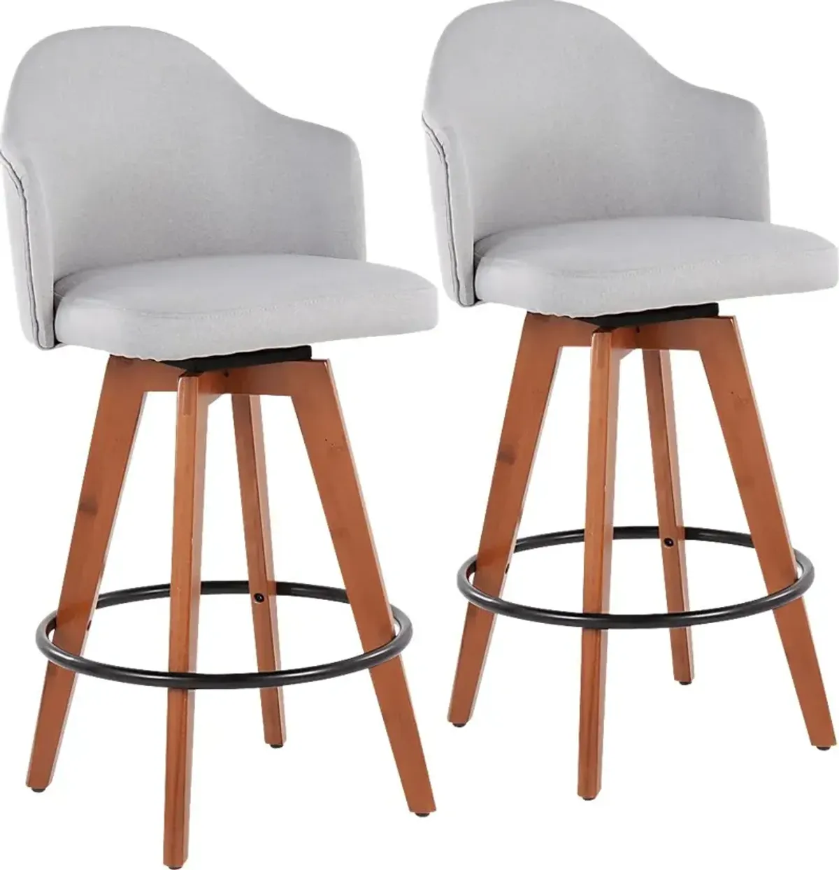 Aleiah Light Gray Counter Height Stool, Set of 2