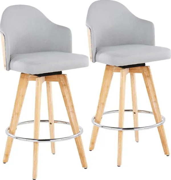 Hakea Light Gray Counter Height Stool, Set of 2