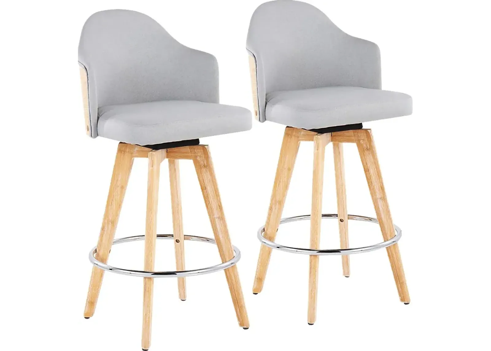 Hakea Light Gray Counter Height Stool, Set of 2