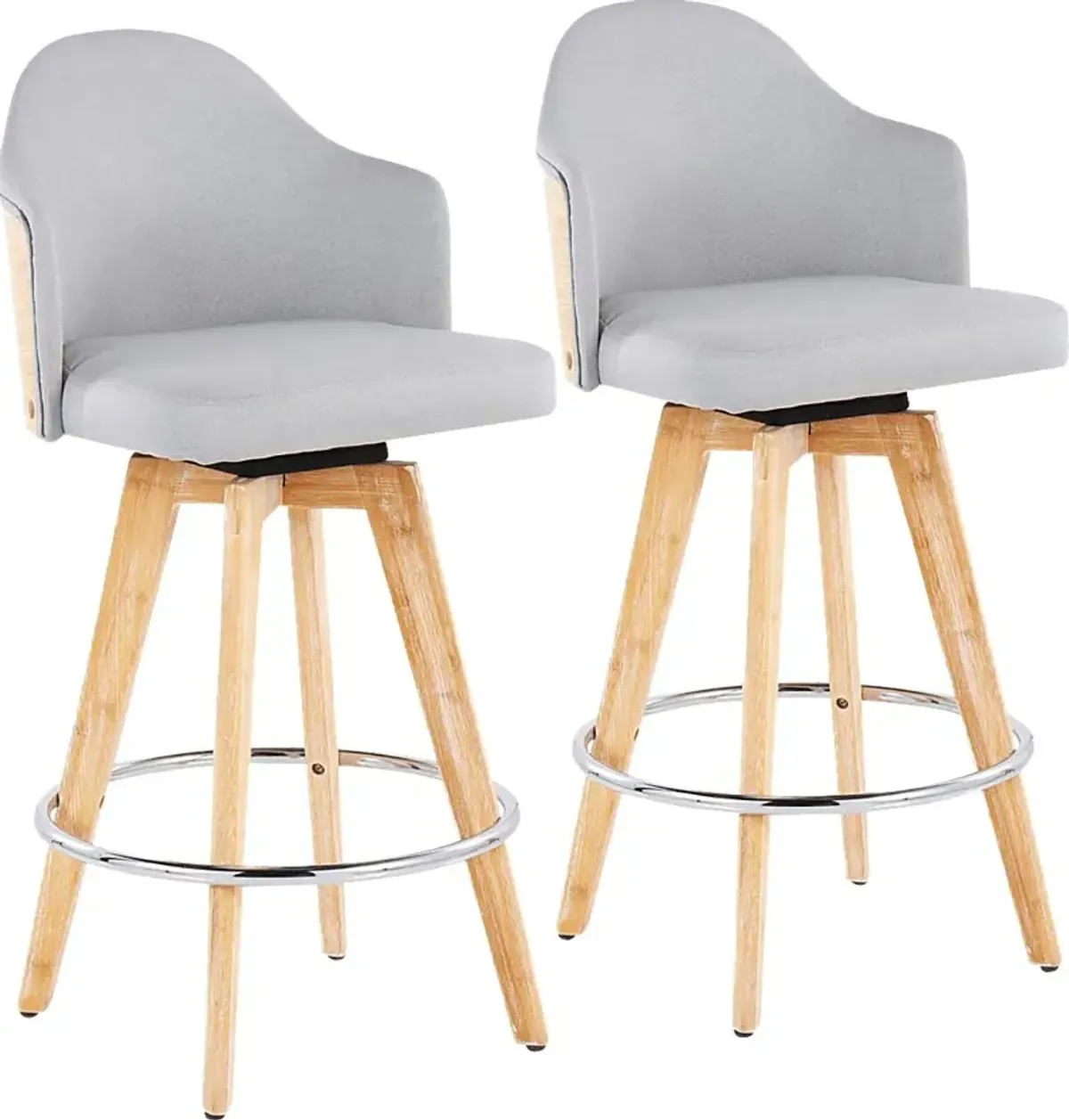 Hakea Light Gray Counter Height Stool, Set of 2