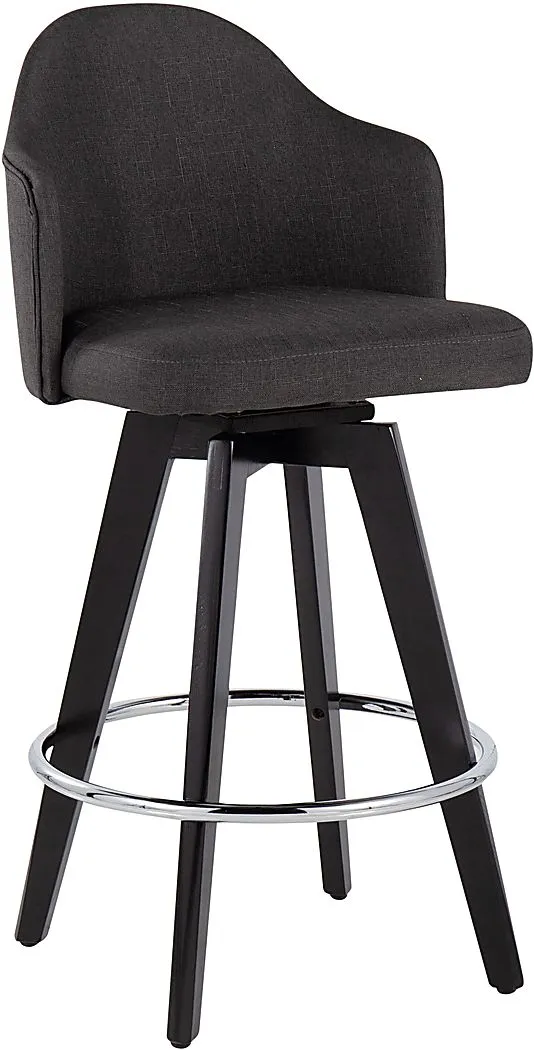 Sandron II Charcoal Counter Height Stool, Set of 2