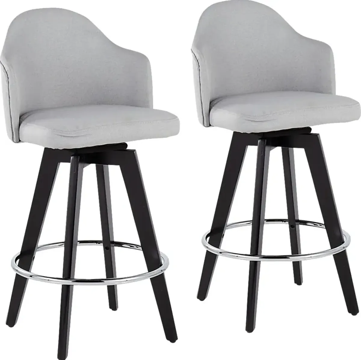 Sandron II Light Gray Counter Height Stool, Set of 2