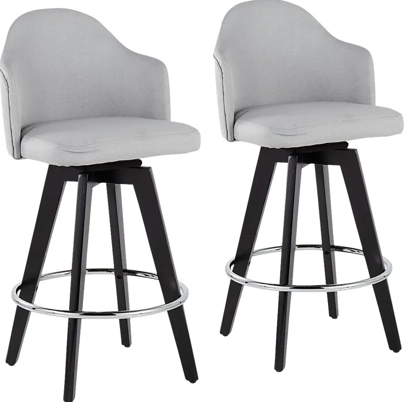 Sandron II Light Gray Counter Height Stool, Set of 2