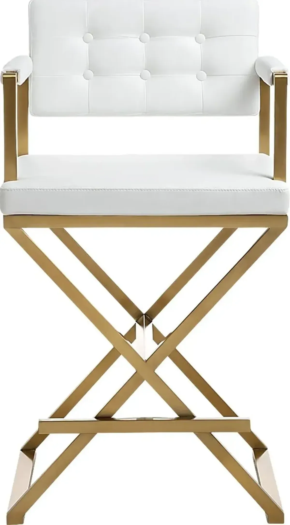 Drela White Counter Height Stool