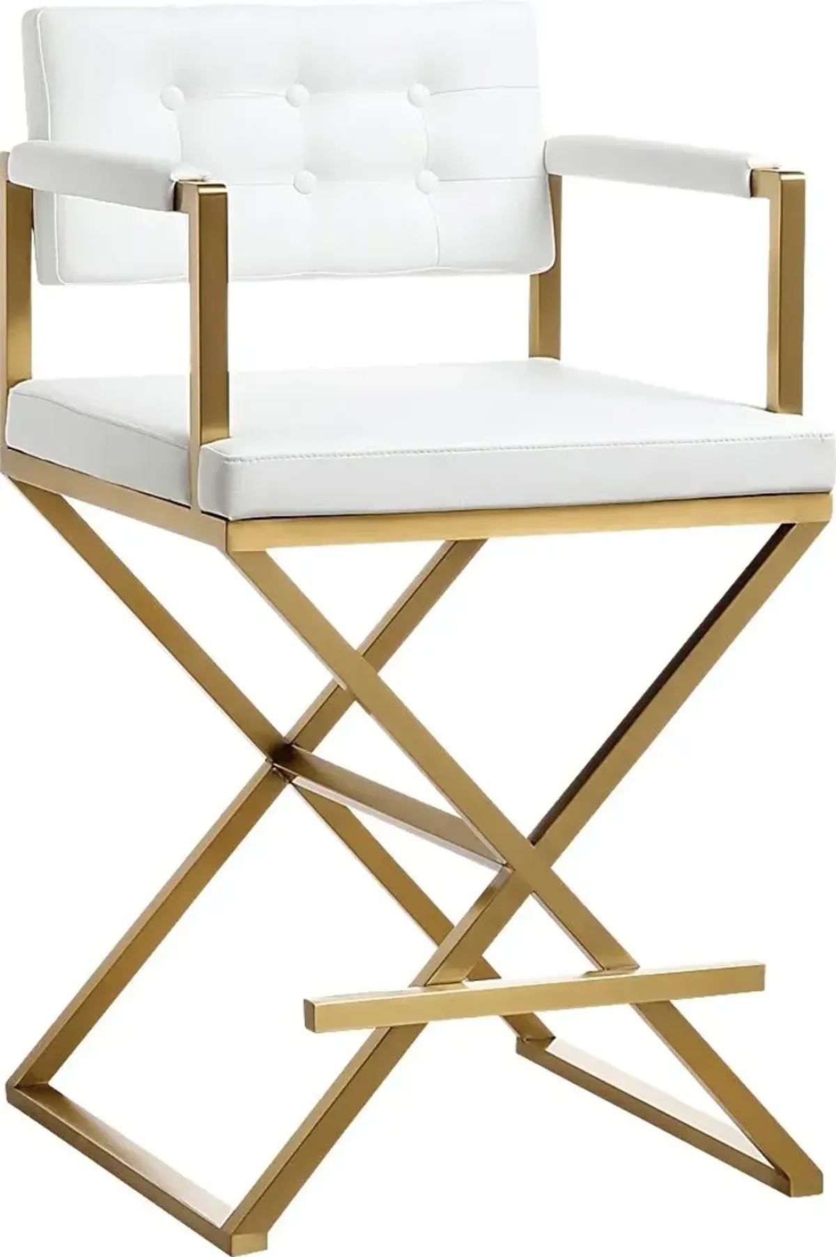 Drela White Counter Height Stool