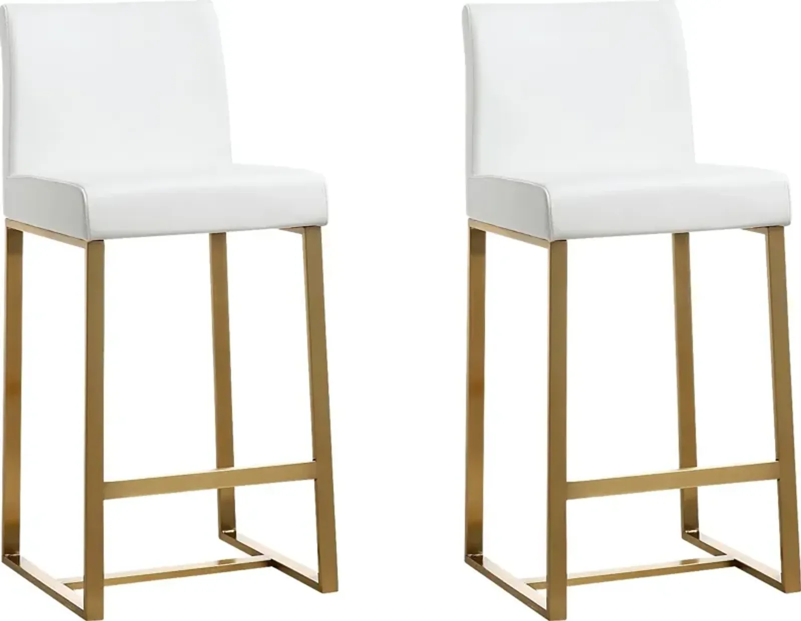 Caliael White Counter Height Stool, Set of 2