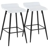 Aliceanna White Counter Height Stool, Set of 2