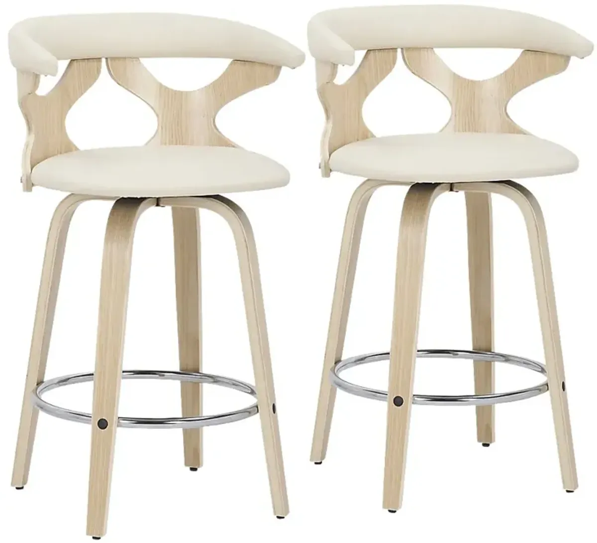 Cardeza Natural Counter Height Stool, Set of 2