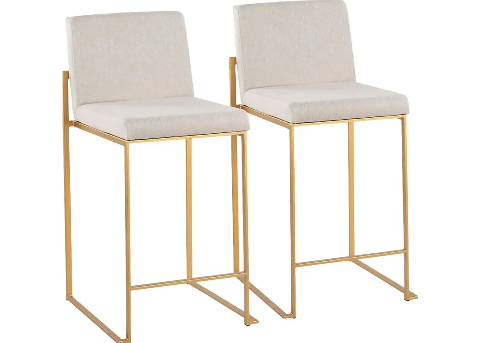 Leserna I Beige Counter Height Stool, Set of 2