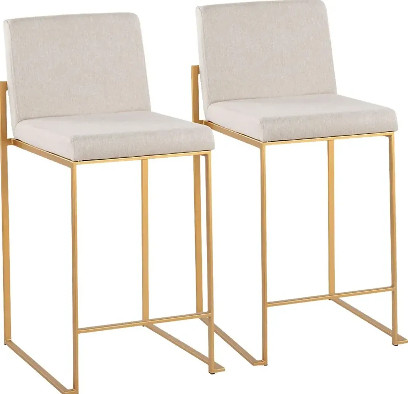 Leserna I Beige Counter Height Stool, Set of 2