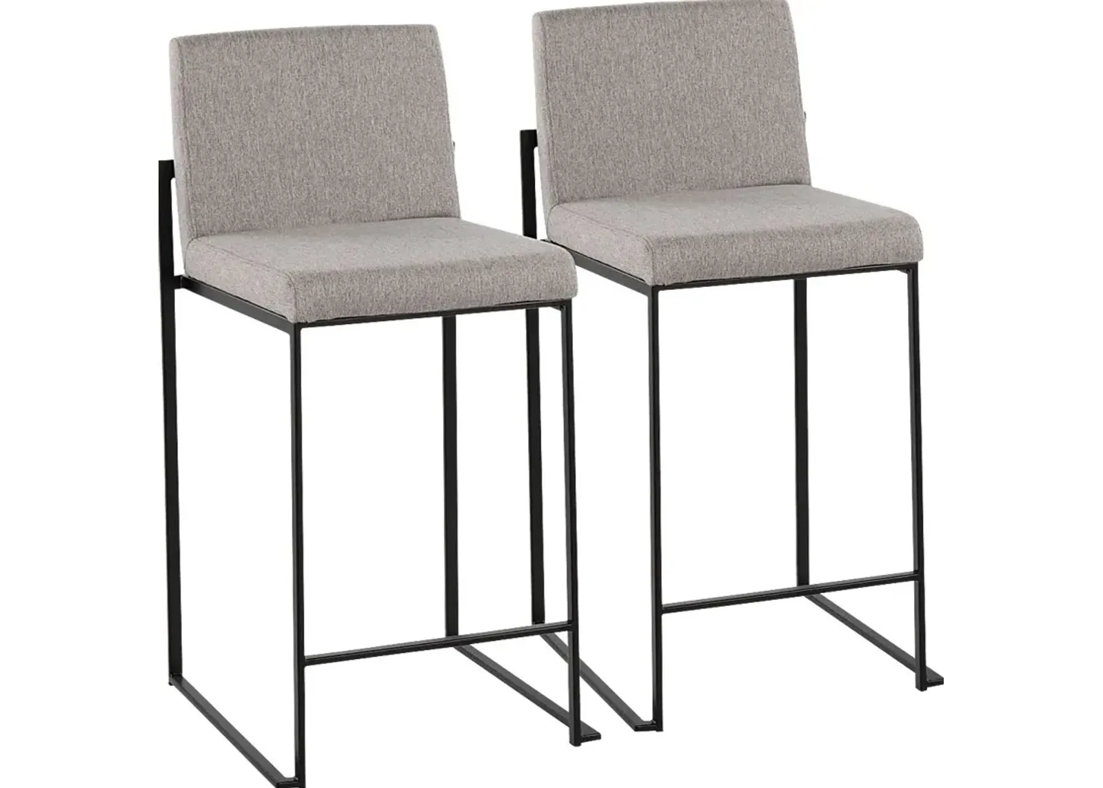 Leserna III Gray Counter Height Stool, Set of 2