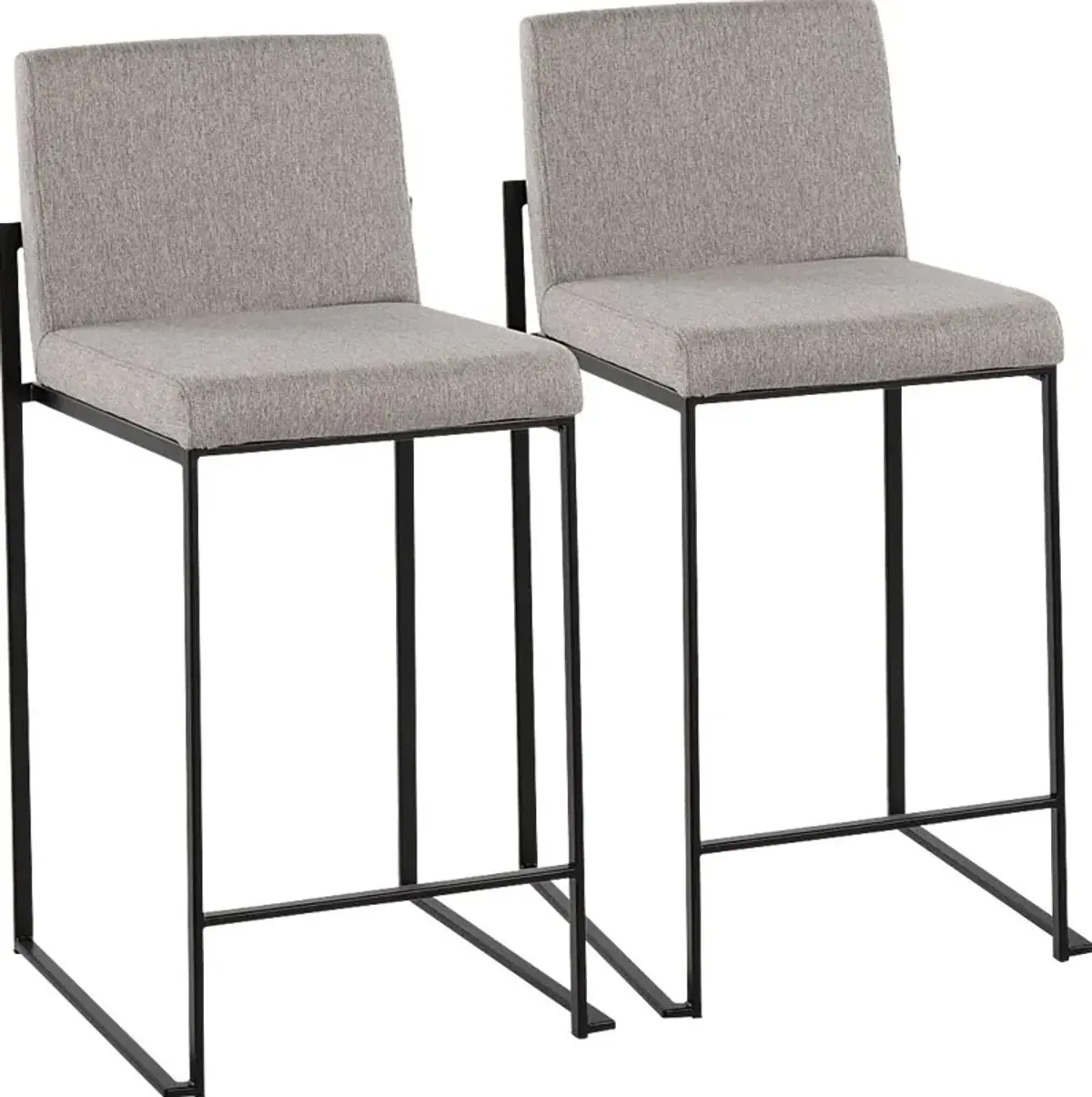 Leserna III Gray Counter Height Stool, Set of 2