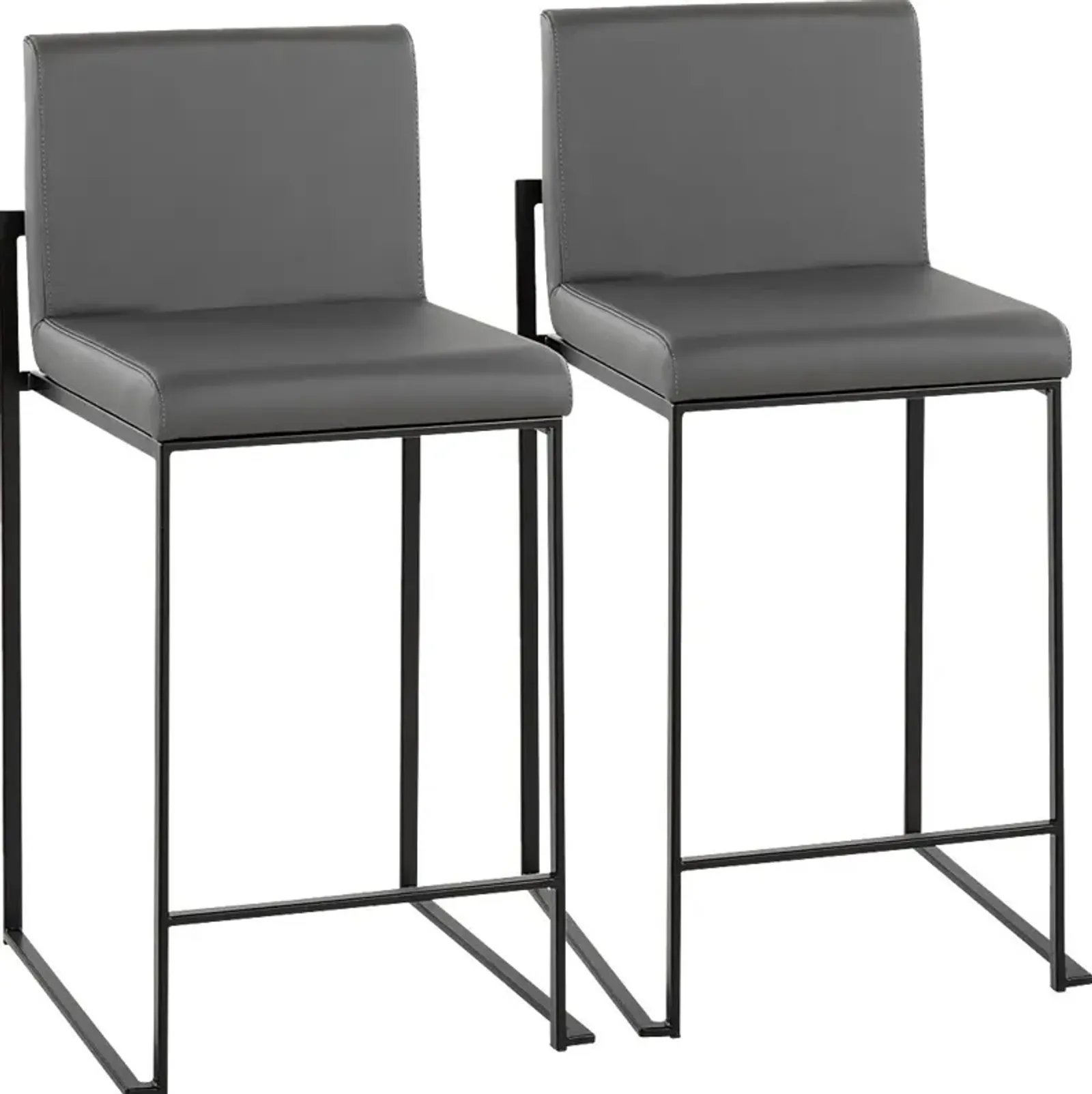 Leserna II Gray Counter Height Stool, Set of 2