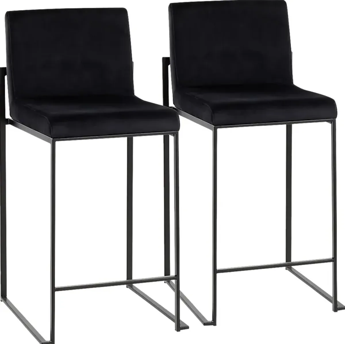 Leserna IV Black Counter Height Stool, Set of 2