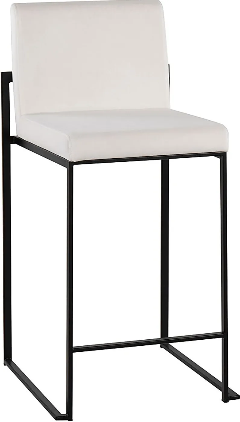 Leserna IV White Counter Height Stool, Set of 2