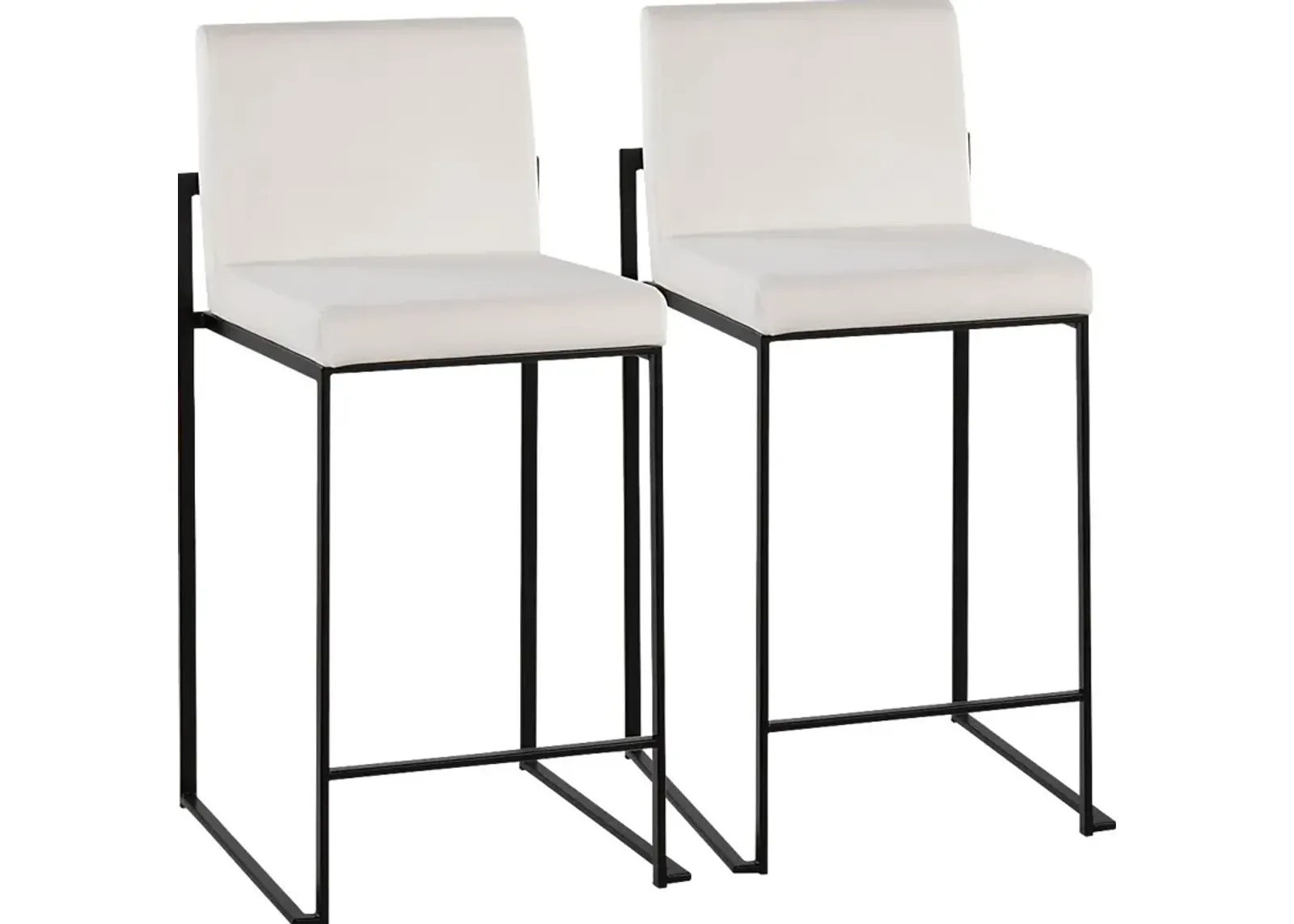 Leserna IV White Counter Height Stool, Set of 2