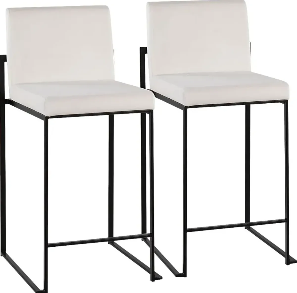 Leserna IV White Counter Height Stool, Set of 2