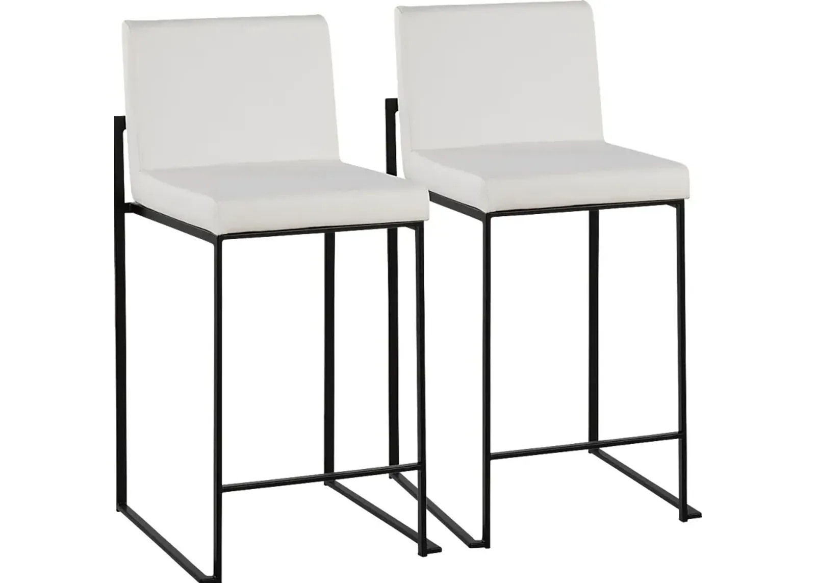 Leserna II White Counter Height Stool, Set of 2