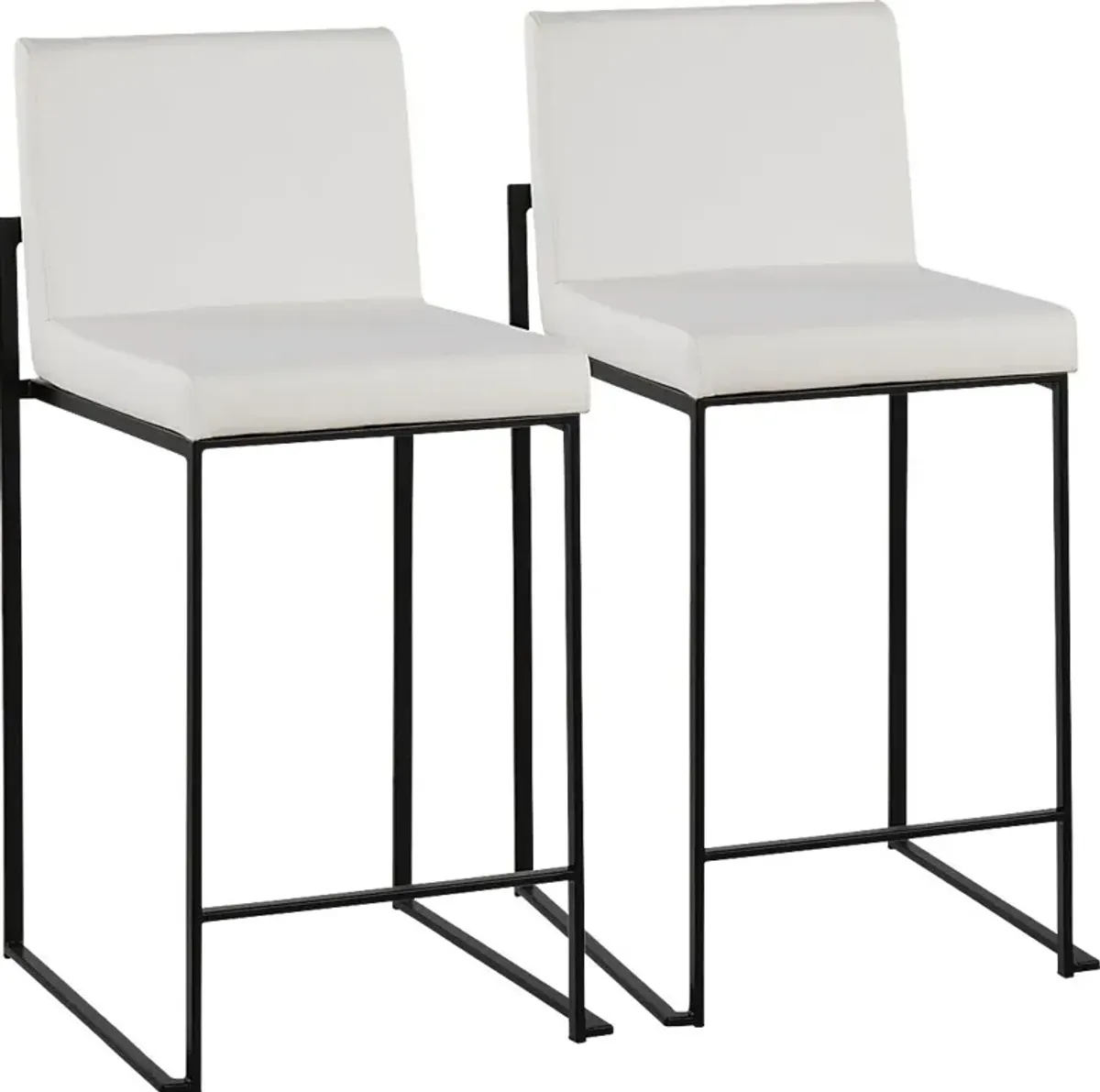 Leserna II White Counter Height Stool, Set of 2