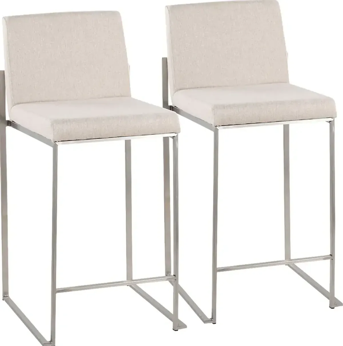 Leserna V Beige Counter Height Stool, Set of 2