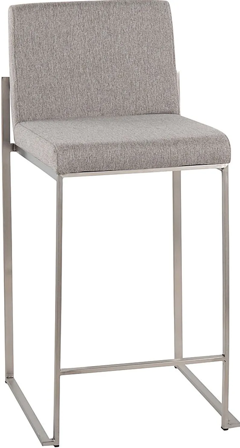 Leserna V Gray Counter Height Stool, Set of 2