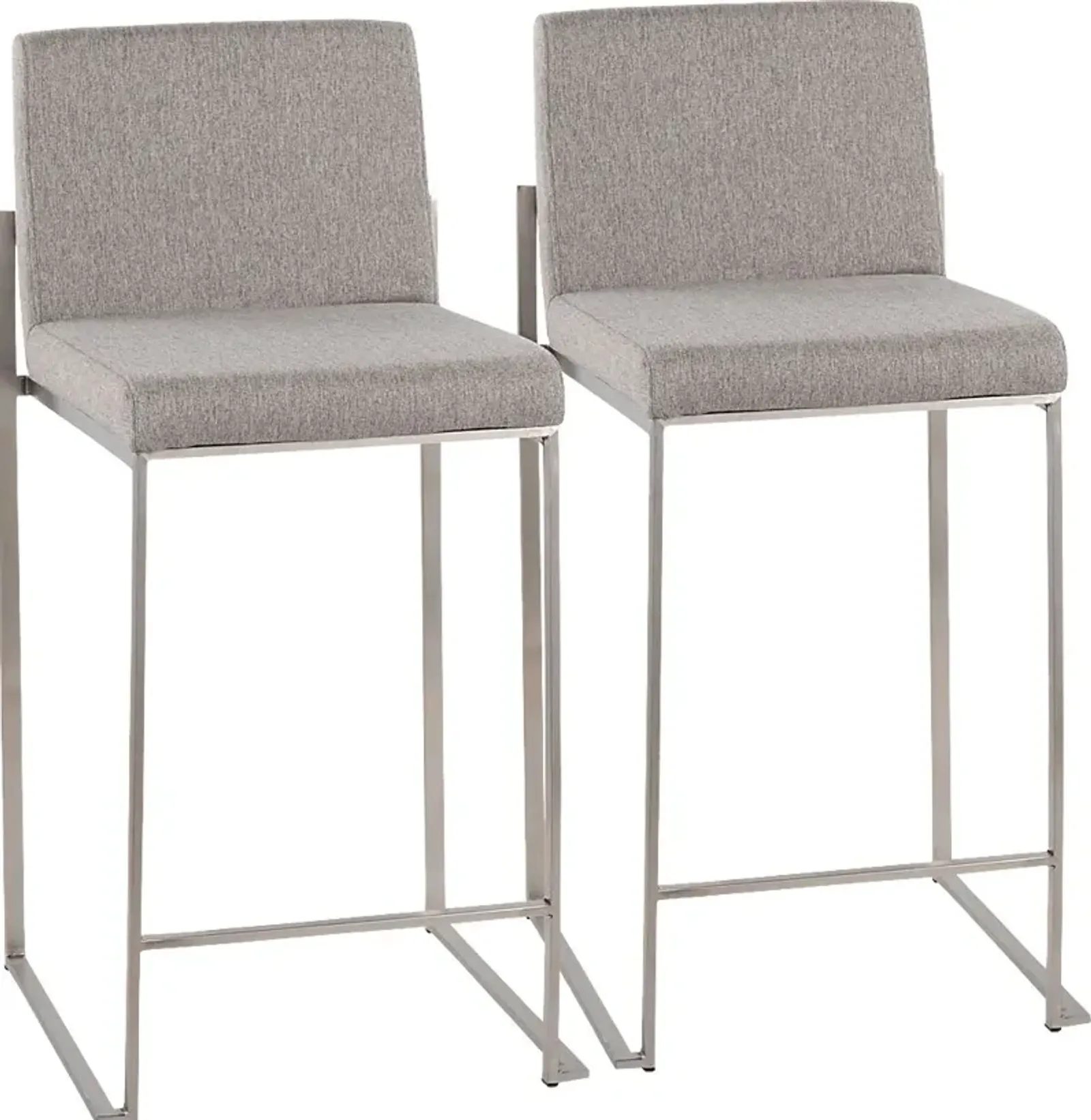 Leserna V Gray Counter Height Stool, Set of 2