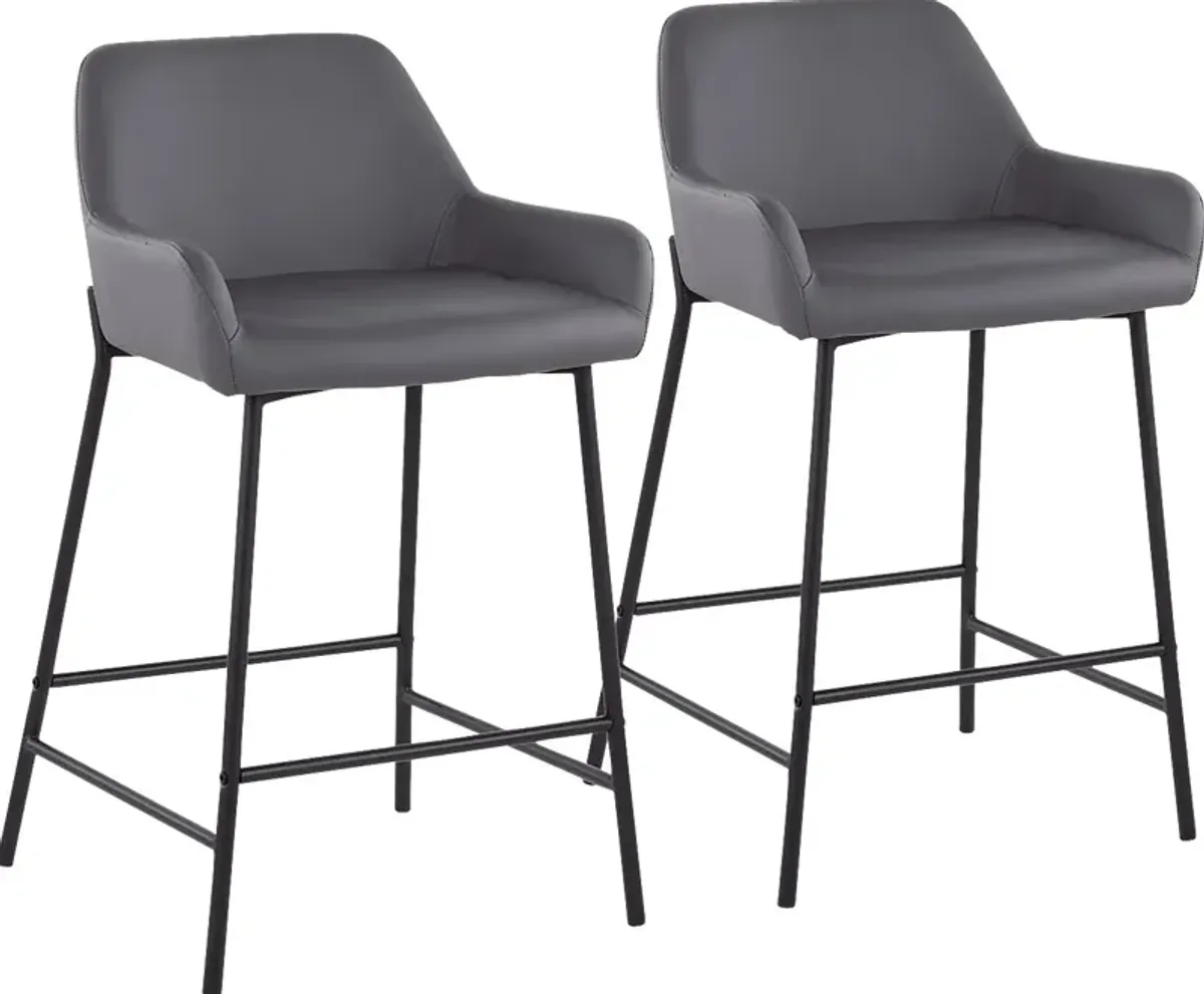 Rimcrest II Gray Counter Height Stool Set of 2