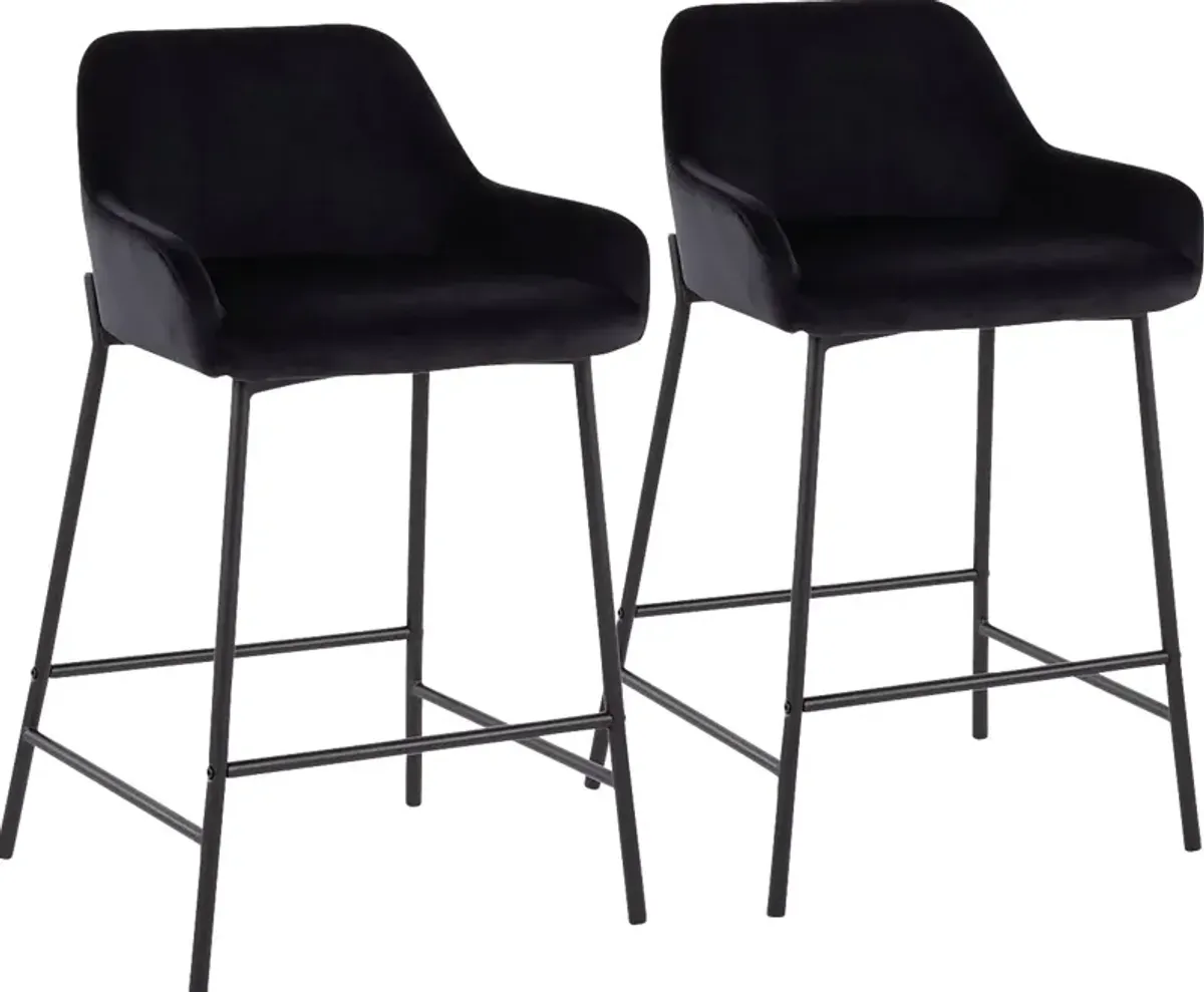 Rimcrest II Black Counter Height Stool Set of 2