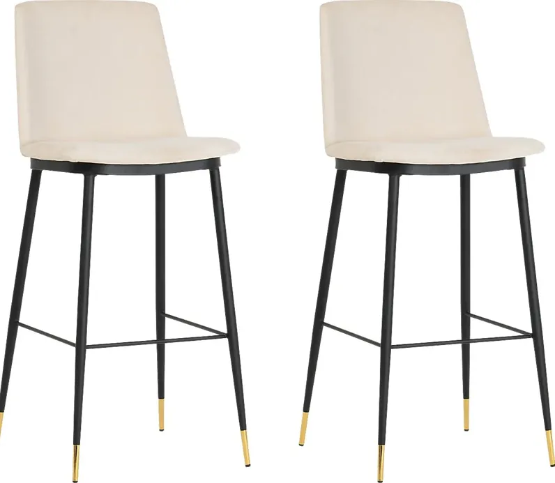 Ellian Cream Counter Height Stool, Set of 2