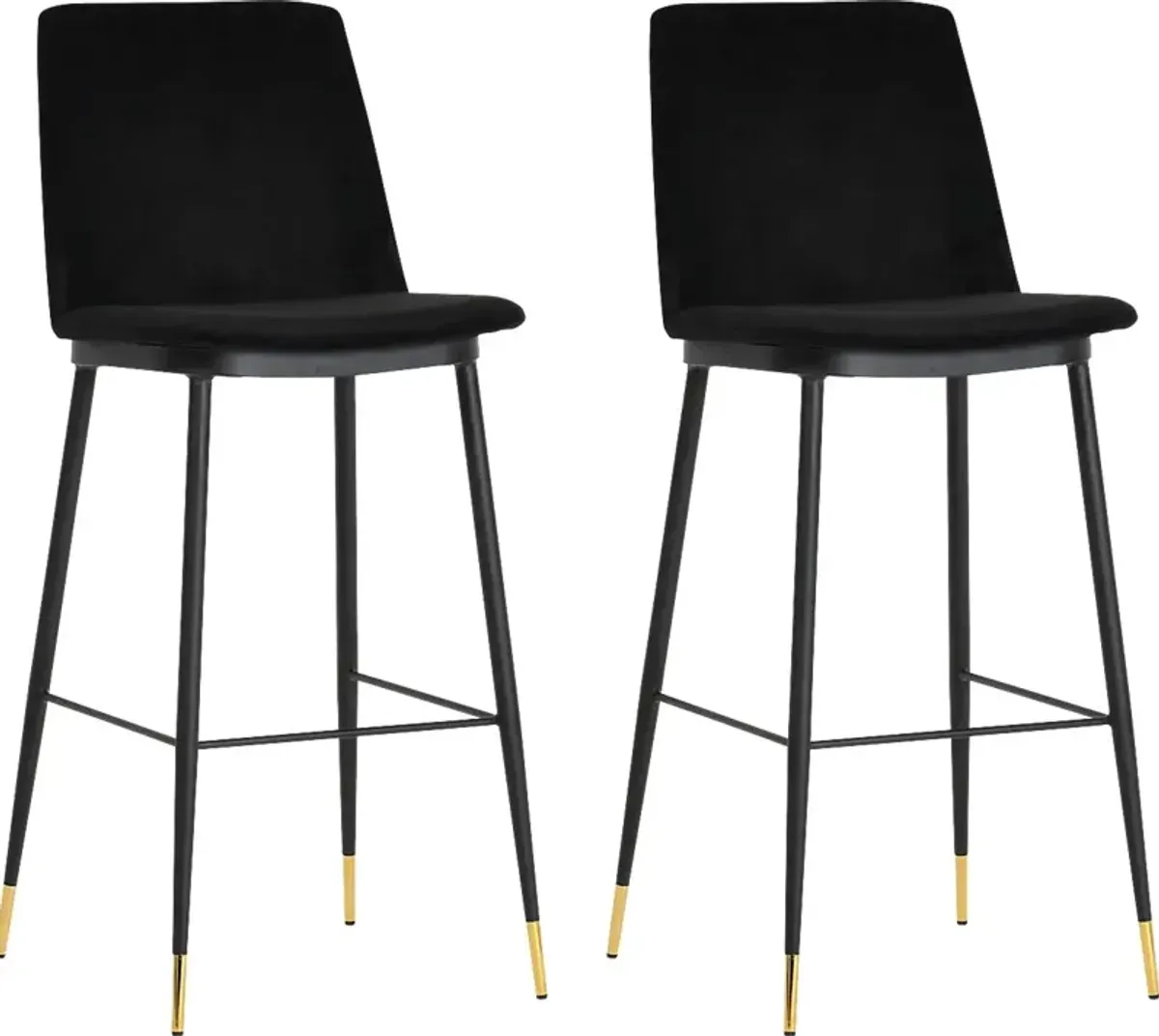 Ellian Black Counter Height Stool, Set of 2