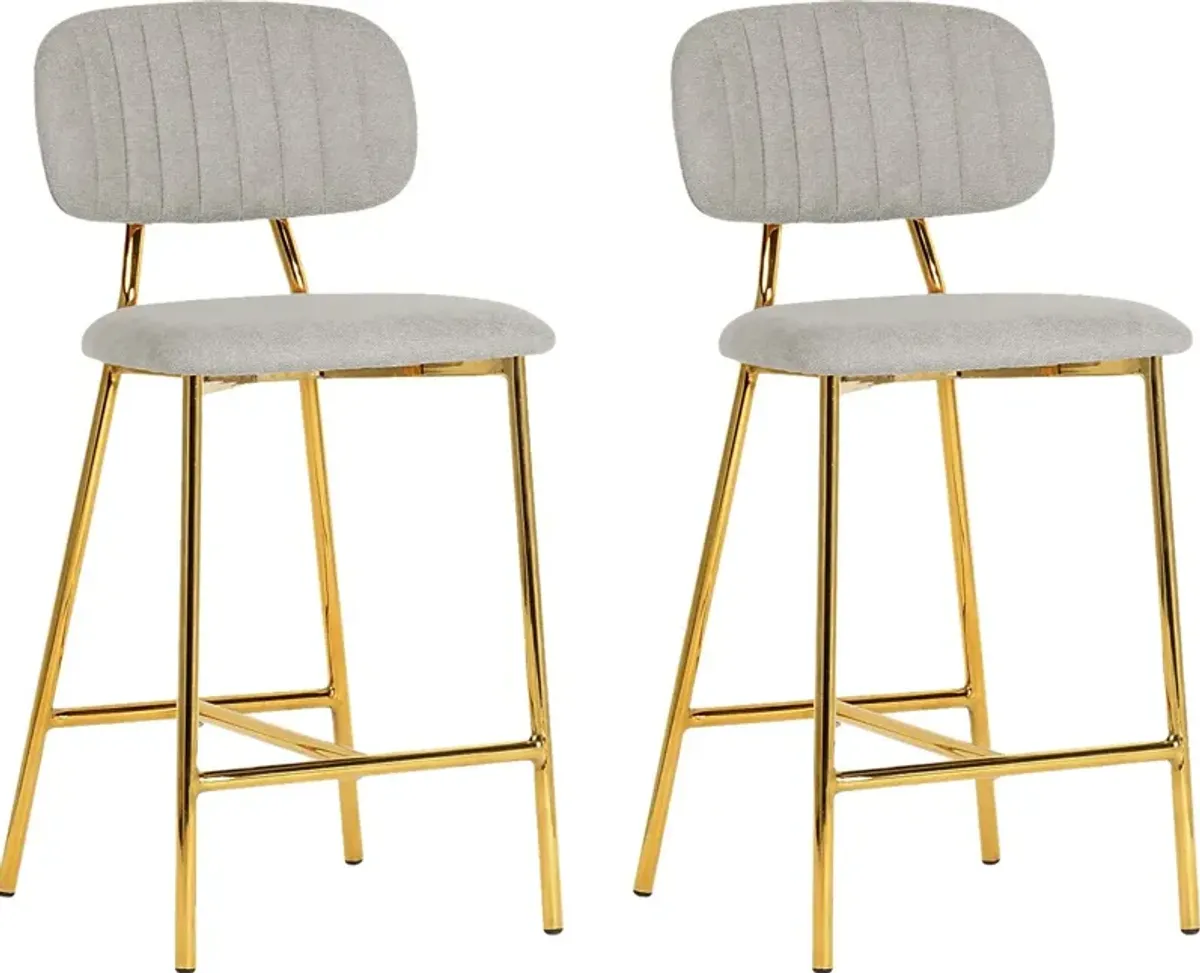 Ana Lee Gray Counter Stool, Set of 2