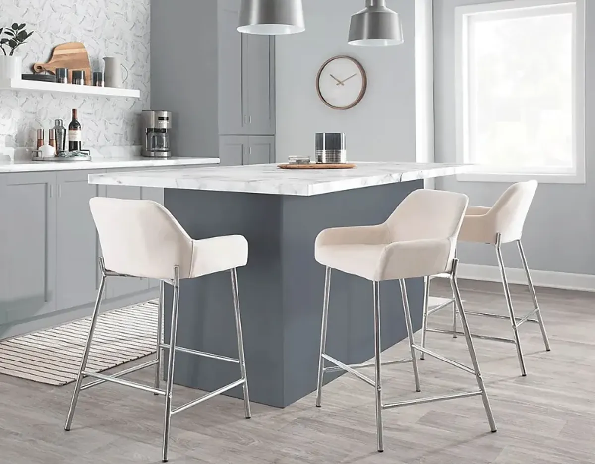 Rimcrest III Cream Counter Height Stool Set of 2