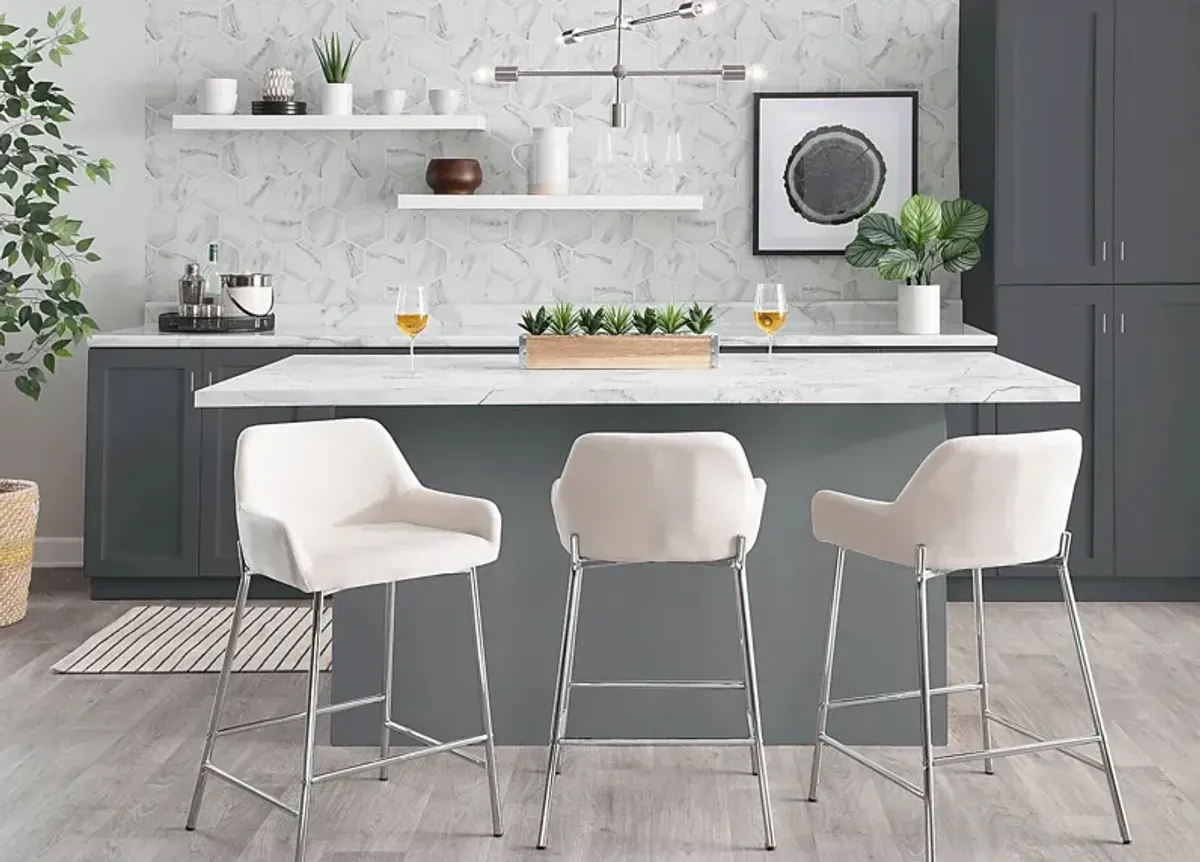 Rimcrest III Cream Counter Height Stool Set of 2