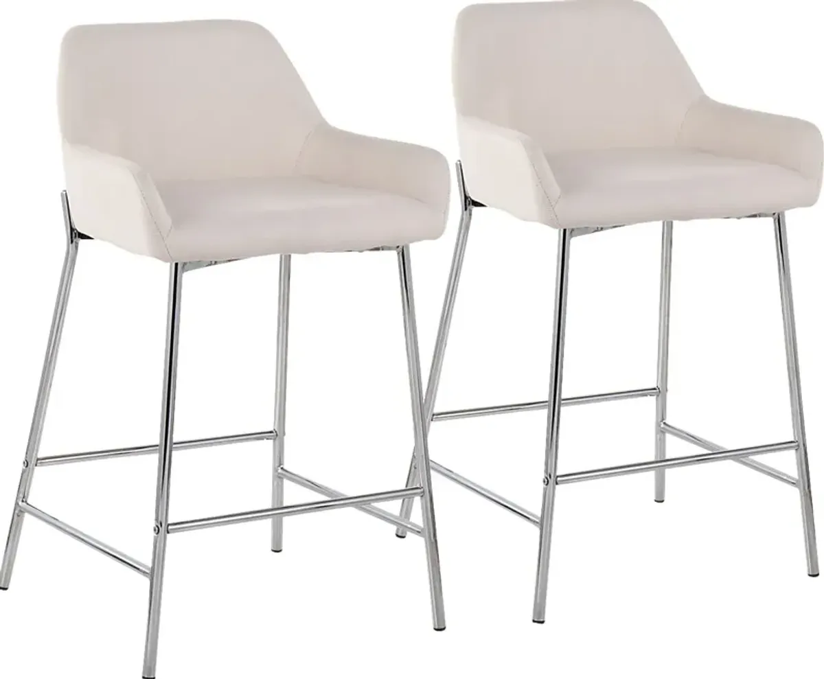 Rimcrest III Cream Counter Height Stool Set of 2