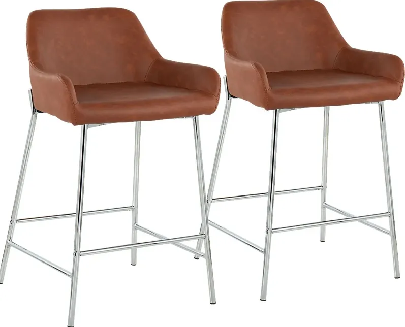 Rimcrest III Camel Counter Height Stool Set of 2