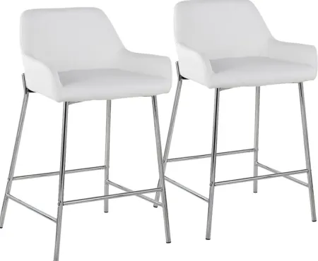 Rimcrest III White Counter Height Stool Set of 2