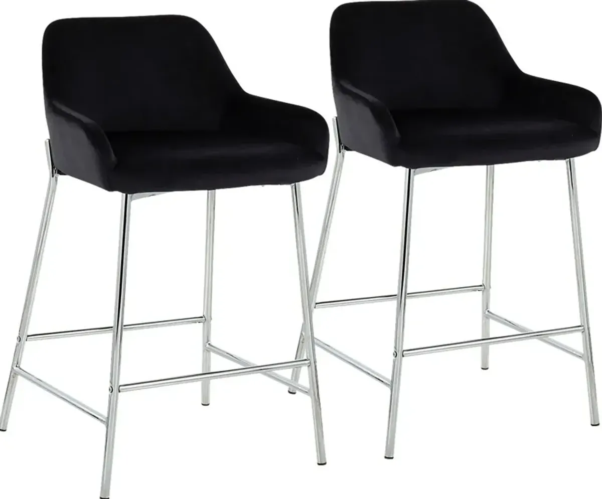 Rimcrest III Black Counter Height Stool Set of 2