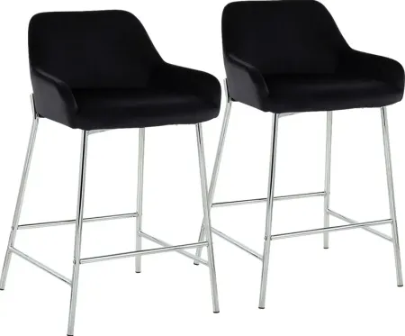 Rimcrest III Black Counter Height Stool Set of 2