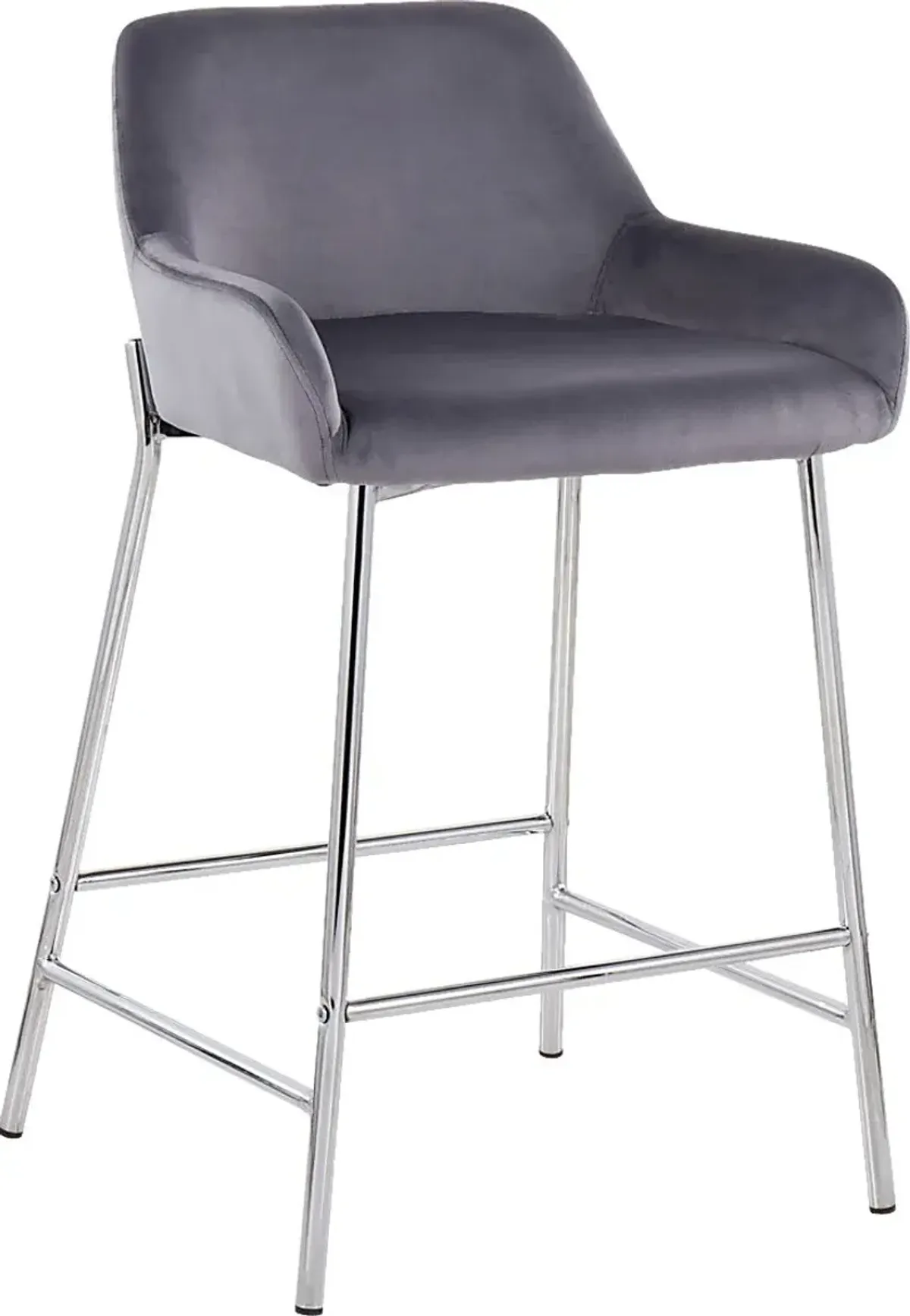 Rimcrest III Silver Counter Height Stool Set of 2