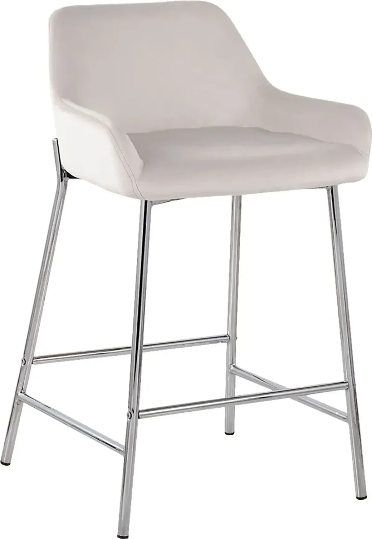 Rimcrest III White Velvet Counter Height Stool Set of 2