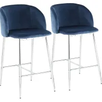 Fulham II Blue Counter Height Stool, Set of 2