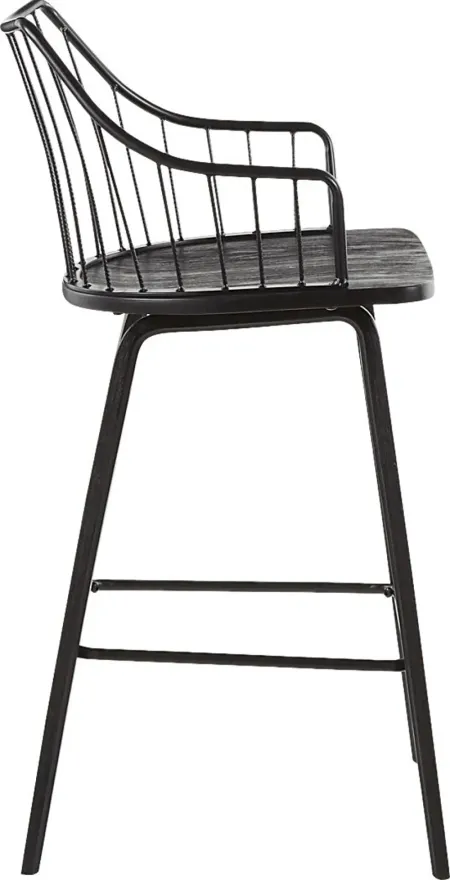 Tollefs Black Counter Height Stool