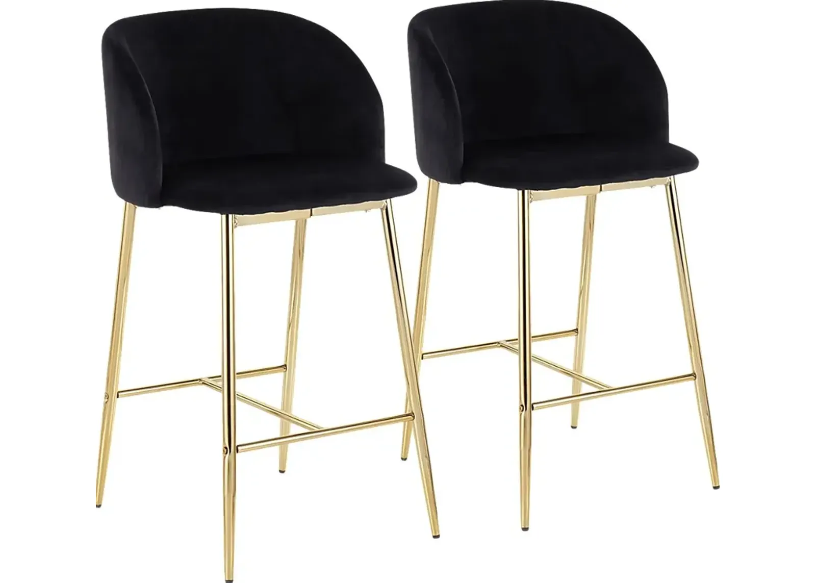 Lobolly I Black Counter Height Stool, Set of 2