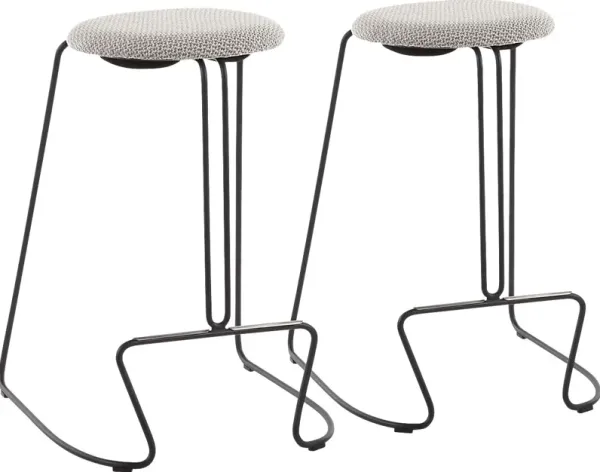 Bearslide I Light Gray Counter Height Stool, Set of 2