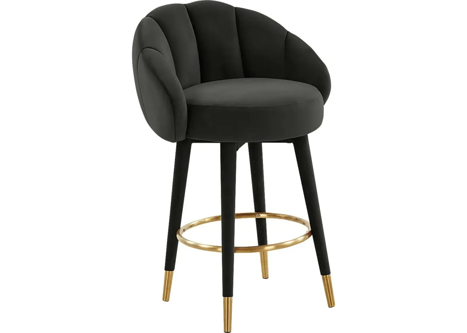 Juleane Black Counter Height Stool