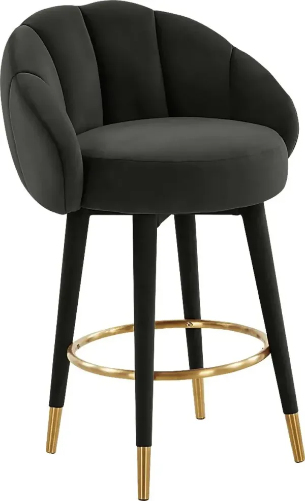 Juleane Black Counter Height Stool